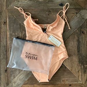 For Love & Lemons Peach Monaco One Piece NWT